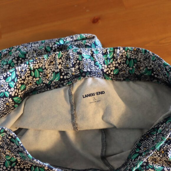 Lands’ End Starfish Pant Leggings Floral Abstract Print Size L 14–16 - Picture 4 of 10